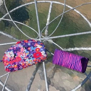 Vera Bradley cosmetic case & sunglass case in Impressionista